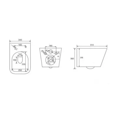 Инсталляция Berges Novum 525 + FLOE S Rimless + кнопка L3 (хром глянец) в комплекте с унитазом (белый), безободковый, с сидением микролифт 7