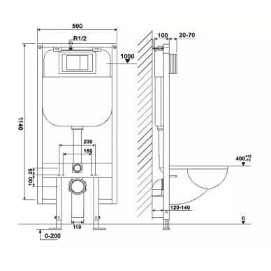Инсталляция Cerutti SPA CR557 + ORLTER PP + CR05WH в комплекте с унитазом, безободковый, с сидением микролифт 5