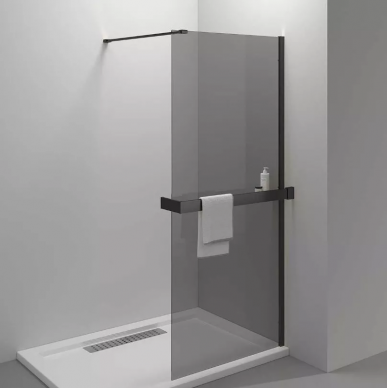 Душевая перегородка Vincea Walk-In (VSW-4HR900CGB) 90х200 см, профиль чёрный/стекло тонированное 0