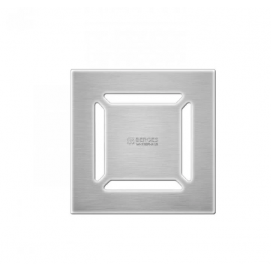 Трап для душа Berges Platz Norma (090159) (150х150) S-сифон боковой, матовый хром 6