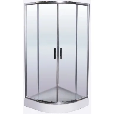 Душевой уголок Esbano ESD-8015, 90x90 см, профиль хром/стекло рифленое/поддон белый 0