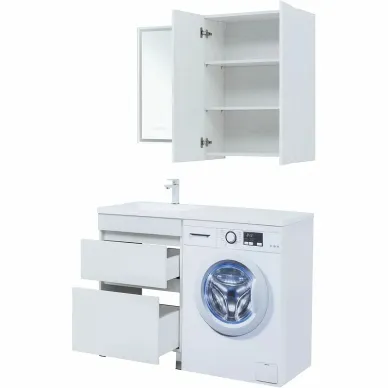Тумба для ванной Aquanet Вега 329123 48 см, белая глянцевая 6