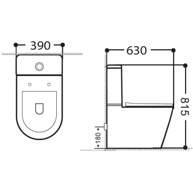 Бачок Aquanet Atago 2.0 C2 LX-2904 подключение снизу 1