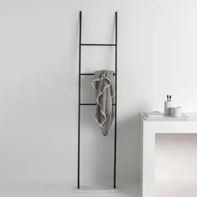 Bertocci Carrarino Полотенцедержатель-лестница 40хh170см., на мраморном основании, цвет: черный мрамор/черный матовый 124 4430 0800 0