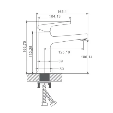 Смеситель для раковины Haiba HB10831-7 черный 1