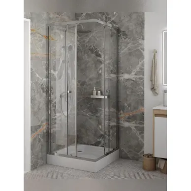 Душевой уголок Teymi Lina T00601 80x80, с поддоном, хром/стекло прозрачное 5