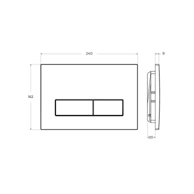 Смывная клавиша Cezares Slider SLIDER-BTN-IN сатин 1