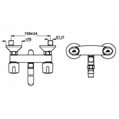 Смеситель для ванны Ideal Standard Euroflow (B8109AA) 1
