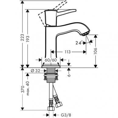 Смеситель для раковины Hansgrohe Metropol Classic (31301000) 1