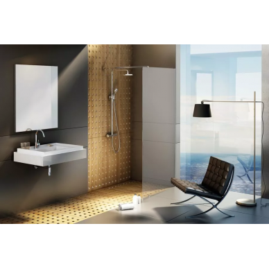 Душевая перегородка Ravak Walk-In Wall 90 (GW9W70C00Z1) блестящий профиль прозрачное стекло 6