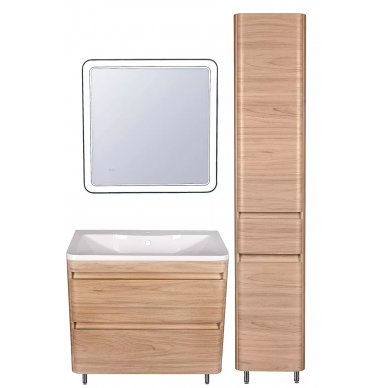 Тумба для ванной Style Line El Fante Атлантика Люкс ясень перламутр, PLUS (100 см) напольная 5