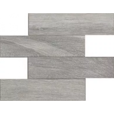 738023 Selection Gray Oak Modulo Listello 7.5x30 30x30 0