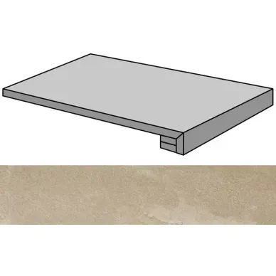 Materia Beige Lappato Gradone Rec-30 29.75x59.55 0
