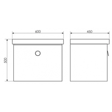 Тумба для ванной Comforty Магнолия-60 (60x50x45 см), белый глянец 5