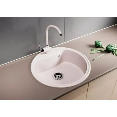 Мойка кухонная Mixline ML-GM09	(533499)	светло-розовая 4