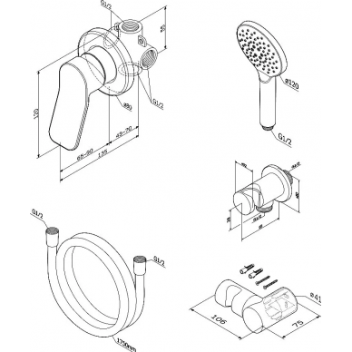 Душевой гарнитур AM.PM X-Joy (FB85A2H022) черный 6
