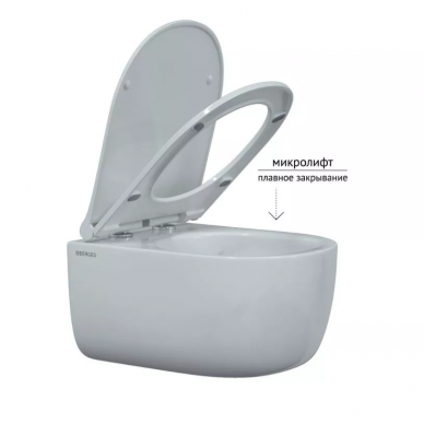 Инсталляция Berges Novum 525 + EGO Rimless + кнопка L1 (белая) в комплекте с унитазом (белый), безободковый, с сидением микролифт 5