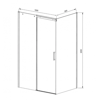 Душевой уголок Vincea Dice (VSR-4D8016CL) 160х80х200 см, профиль хром/стекло прозрачное 2
