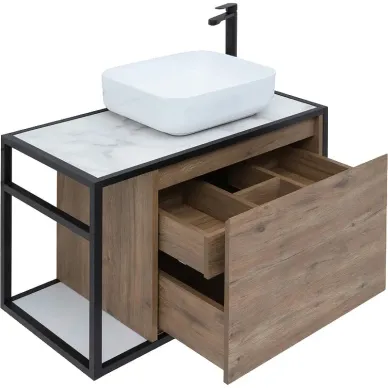 Тумба для ванной Aquanet Nova Lite Loft 261657 правая, 75 см, дуб рустикальный 6