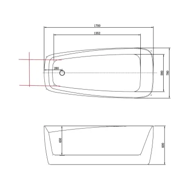 Акриловая ванна Aquatek Паола 170x80 без гидромассажа 3