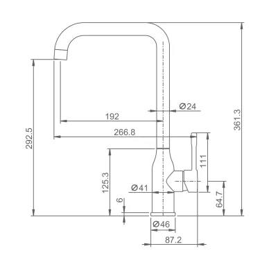 Смеситель для кухни Splenka S206 S206.40 хром 1
