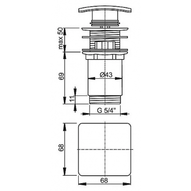 Сливной набор для раковины Alcadrain (A393) 1