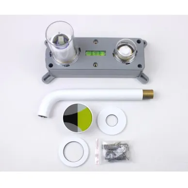 Смеситель для раковины Bronze de Luxe 9007W-Y белый/желтый, скрытого монтажа 5