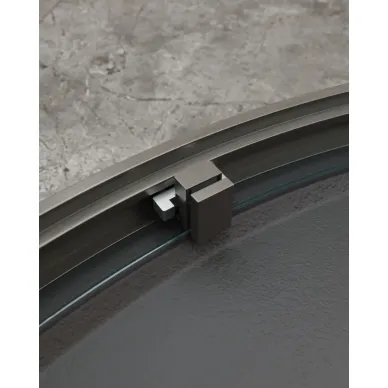 Душевой уголок Cezares Molveno MOLVENO-R-1-90-C-GM-IV 90x90 профиль оружейная сталь/стекло прозрачное 4