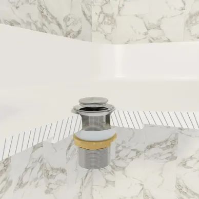 Сливной набор для раковины Teymi Ritta T140128 без перелива, click-clack, хром 5