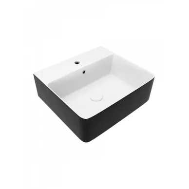 Раковина накладная Teymi Helmi Duo T50271 47x42, чёрно-белая 5