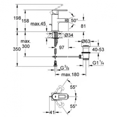 Смеситель для биде Grohe Quadra (32636000) 1