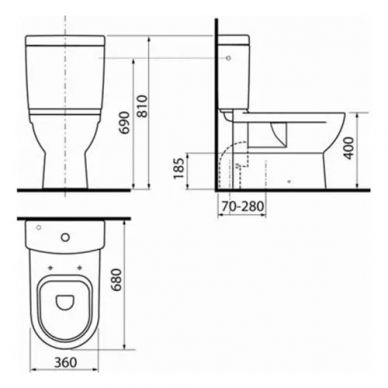 Чаша для напольного унитаза Jika Mio (2371.6) 1
