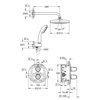 Душевая система Grohe Grohtherm 1000 (34614001) комплект 1