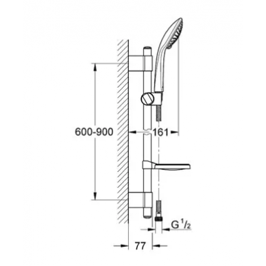 Душевой гарнитур Grohe Euphoria Champagne (27264001) (900 мм) 1