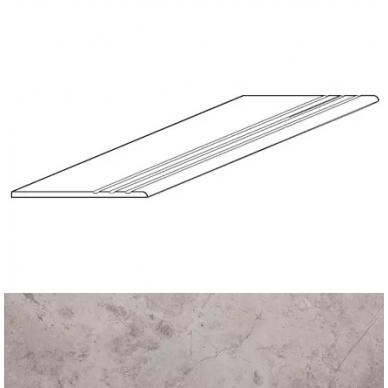 Ступень с насечками FIBRE GREY LAPPATO 300x1200 0