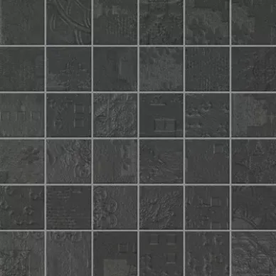 Rendering Black Natural Mosaico Decor 29.75x29.75 0