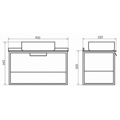 Тумба для ванной Comforty Келбн-90-1 (90x64.2x52 см), дуб темный 6
