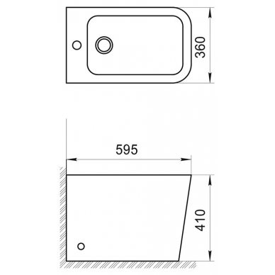 Биде напольное BelBagno Ardente R (BB003B) белое 1