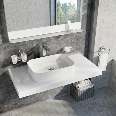 Раковина накладная Ravak Ceramic R Slim 55 (XJX01155002) белая 6