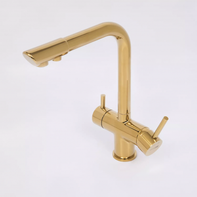 Смеситель для кухни Wasserkraft (A8377) под фильтр, глянцевое золото 5