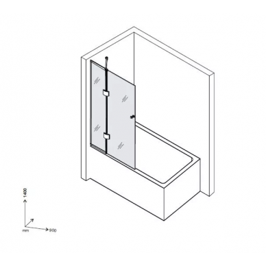 Шторка для ванной D&K Matrix (DG1109025) 140х90 см 6