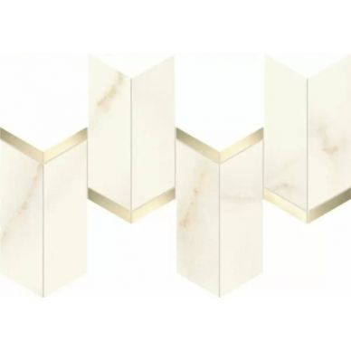 AF8W Marvel Calacatta Apuano Mosaico Chevron Lappato 19,2x46,3 0
