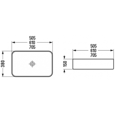 Раковина Comforty 78575-70, (70.5x38 см), белая 6