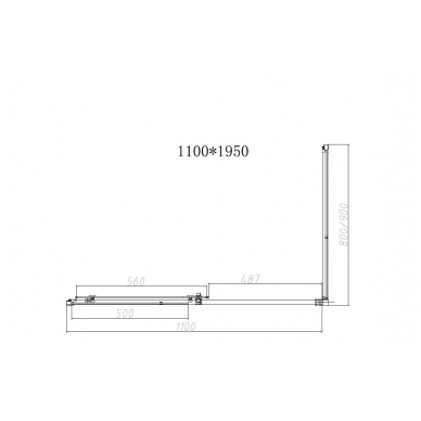 Душевой уголок Vincea Slim-N (VSR-4SN9011CL) 110х90х195 см, профиль хром/стекло прозрачное 5