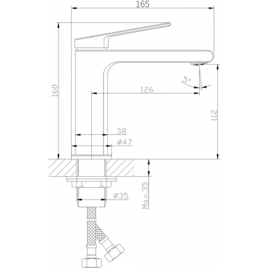 Смеситель для раковины Orange Gauss (M30-021b), черный матовый 5