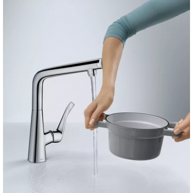 Смеситель для кухни Hansgrohe Metris Select (14883800) сталь 8