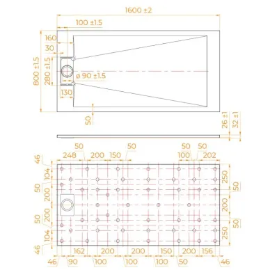 Поддон для душа RGW TUS-168W (553702816-01) (160х80) белый 5