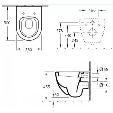 Подвесной унитаз Esbano Lotus (ESUPLOTUBM) с микролифтом, черный матовый 2