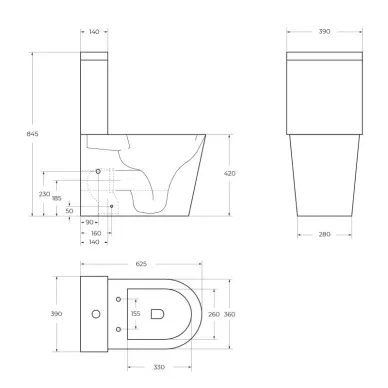 Чаша для напольного унитаза BelBagno Fly-R BB2149CP-TOR 7