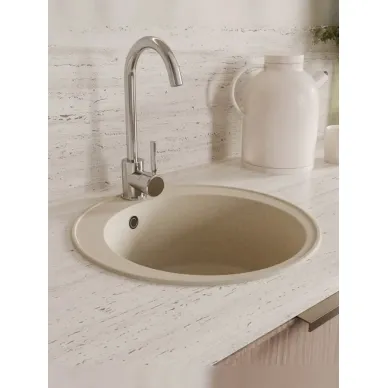 Мойка для кухни Teymi Lina Smart T120106 D48 круглая бежевая матовая 6